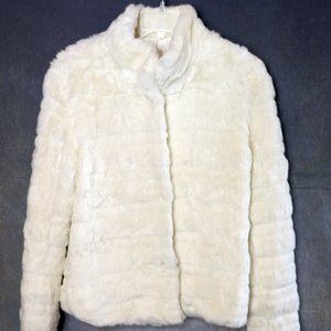 White Faux Fur Ladies Jacket